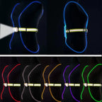LED safety harness in multiple colors on mannequin, TrekGlow urban micro-mobility gear