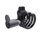 Smart fingerprint bike lock with black coiled cable for urban micro-mobility security