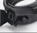 Smart bike lock with fingerprint sensor and USB charging port, TrekGlow urban micro-mobility gear