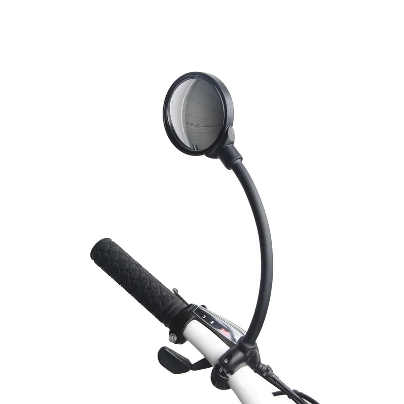 Bicycle handlebar with TrekGlow rearview mirror, ergonomic grip, smart urban safety gear
