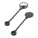 Pair of black handlebar bike mirrors for rider visibility and urban micro-mobility safety